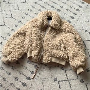 Cropped Teddy Jacket So cute and warm made Korea